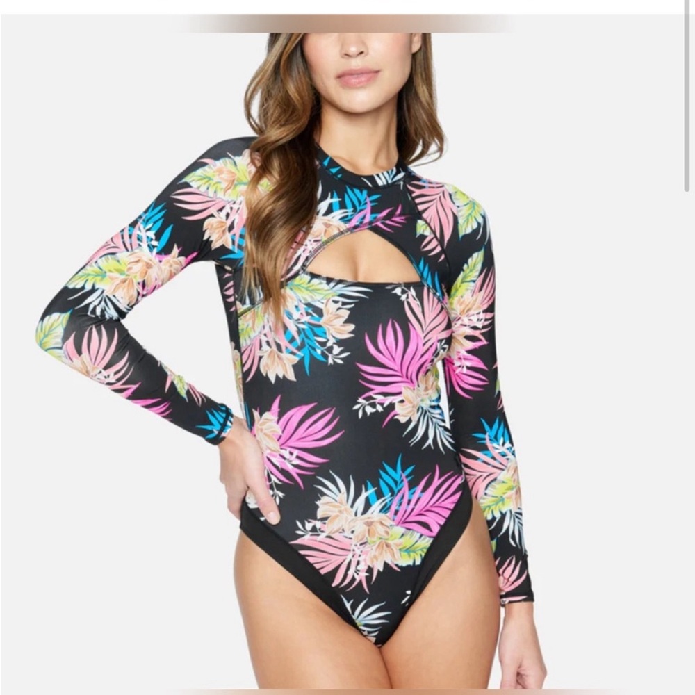 NWT - Hurley - Long Sleeve Hana Cross Yoke Surfsuit - Small - Tropical
